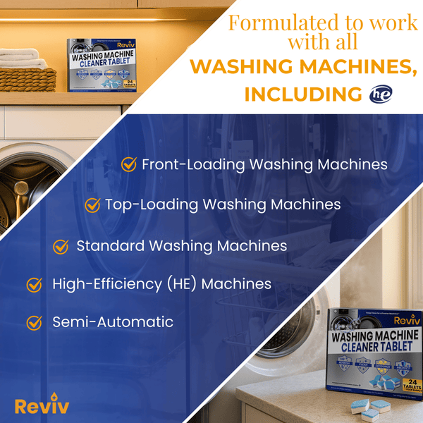 Washing Machine Cleaner Tablets – 24 Count, 1-Year Supply