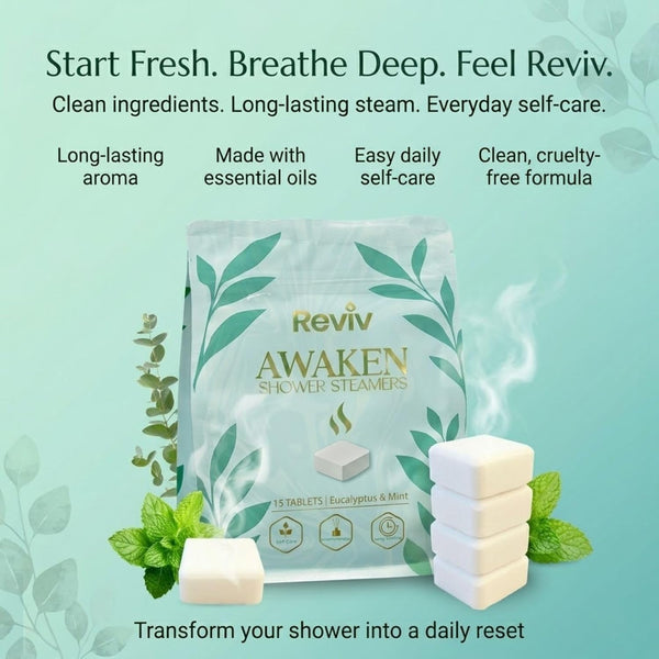 Awaken Shower Steamers – 15 Aromatherapy Tablets