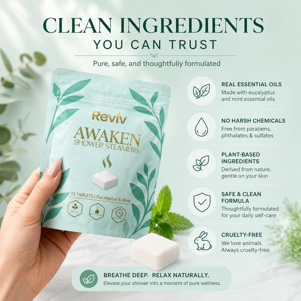Awaken Shower Steamers – 15 Aromatherapy Tablets