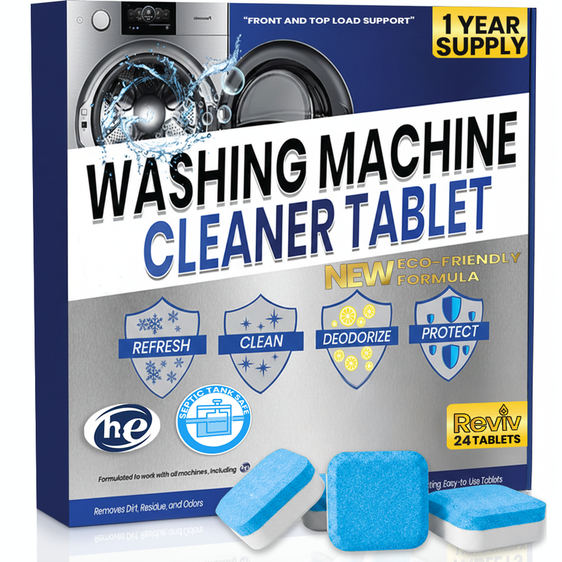 Washing Machine Cleaner Tablets – 24 Count, 1-Year Supply